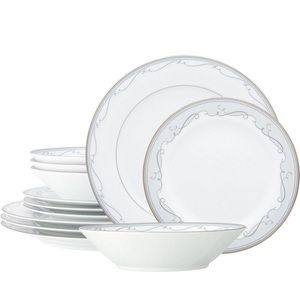 Noritake
Satin Flourish 12-Piece Dinnerware Set, Service for 4
